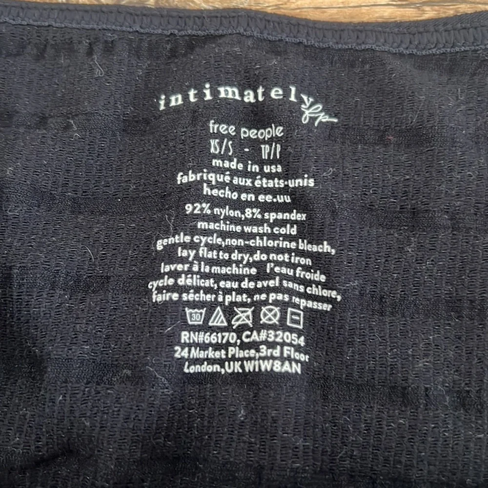 NWOT Free People Square Neck Black Tank Top - Picture 3 of 5